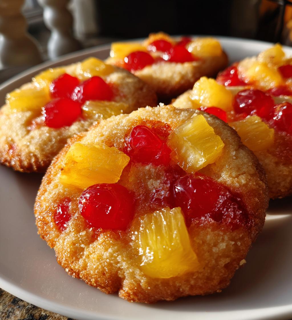 pineapple upside down sugar cookies - detail 1