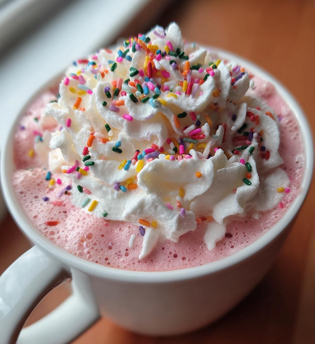 pink hot chocolate - detail 1