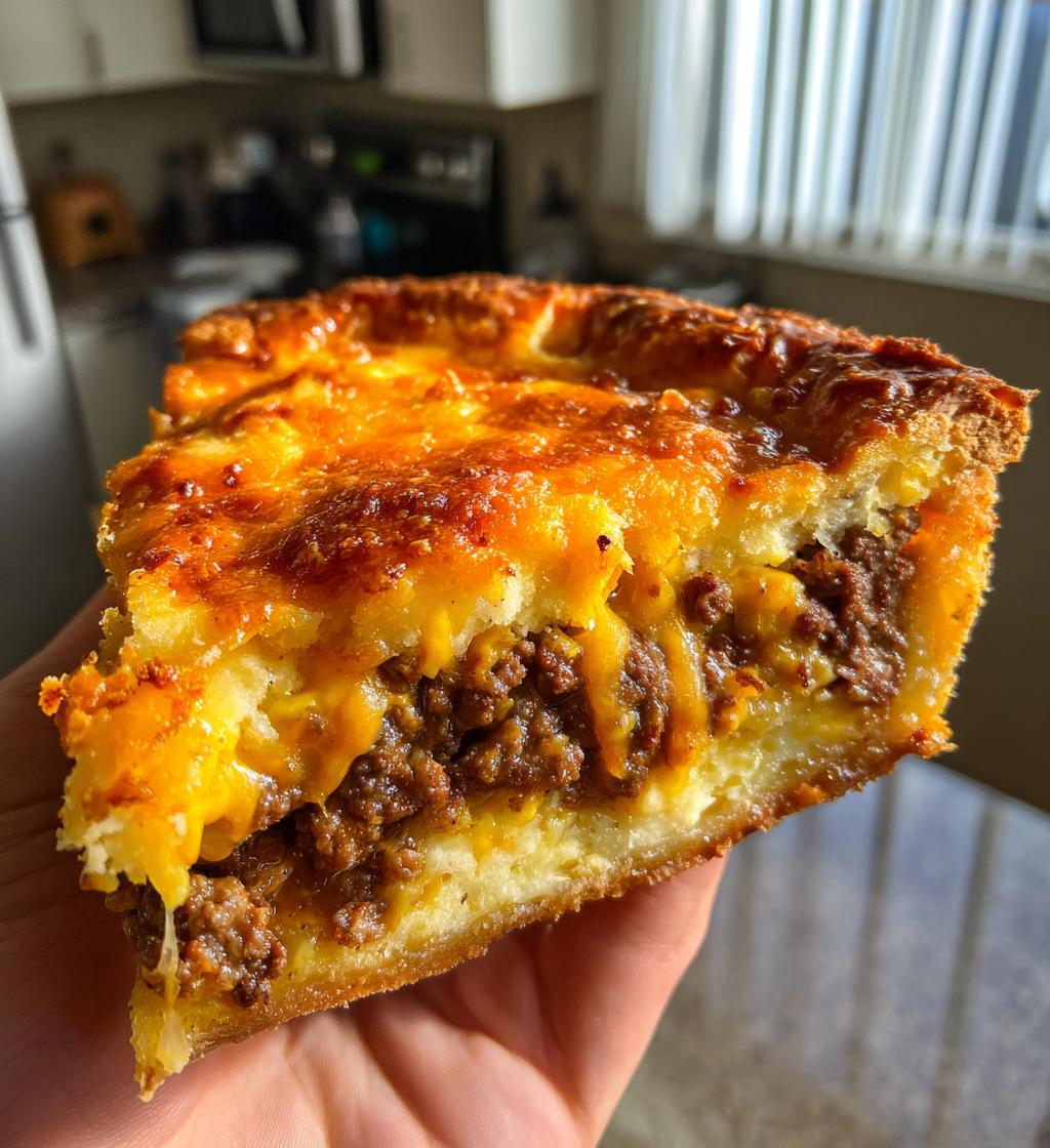 pioneer woman cheeseburger pie - detail 1