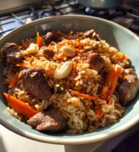 plov recipe uzbek lamb and rice pilaf
