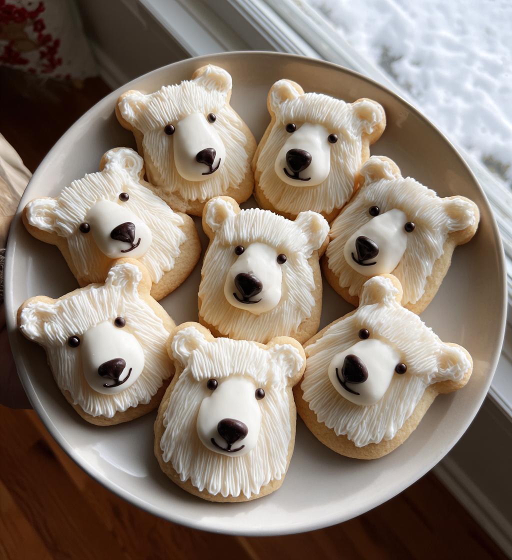 polar bear cookies - detail 1