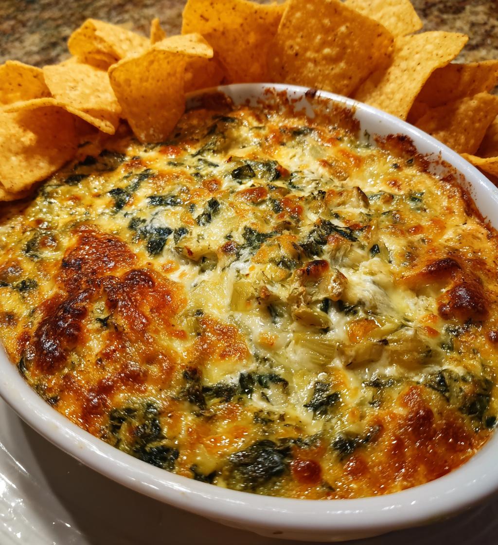 pot spinach artichoke dip - detail 1