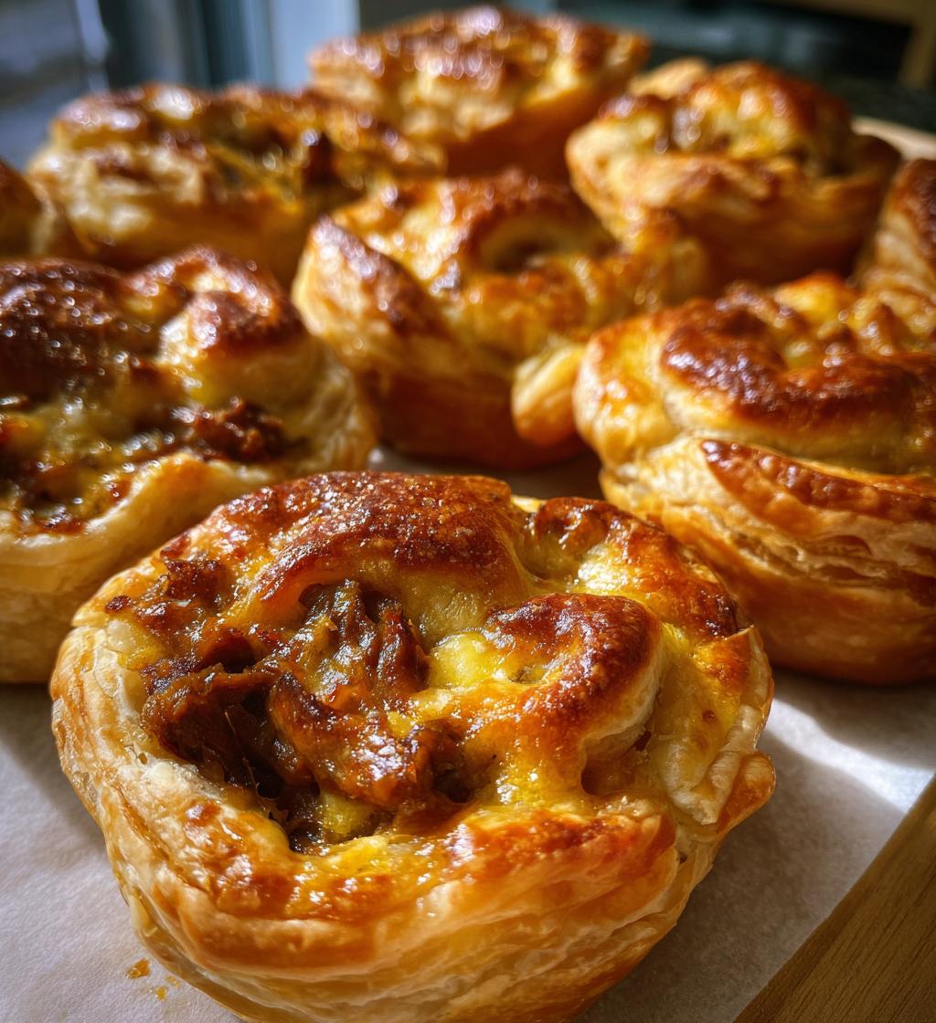 pulled pork pastry puffs - detail 1
