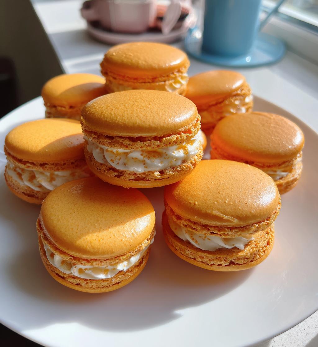 pumpkin pie macarons
