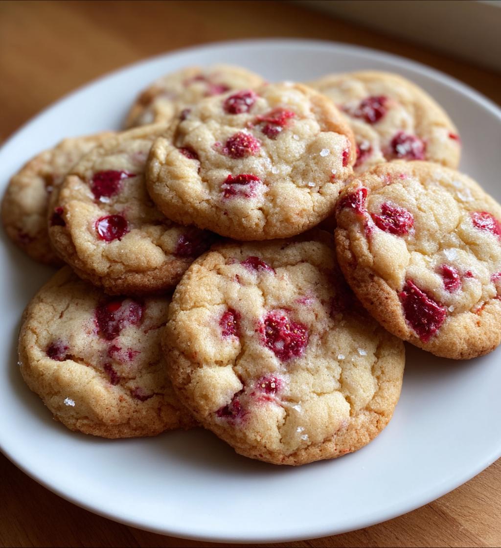 raspberry cookies - detail 1