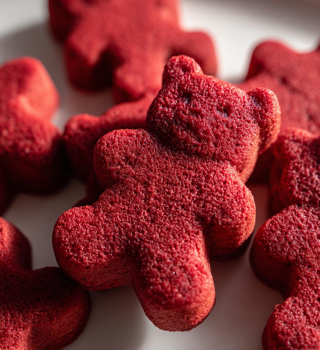 red velvet bear cookies