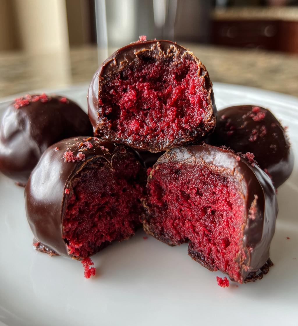 red velvet cake balls - detail 1
