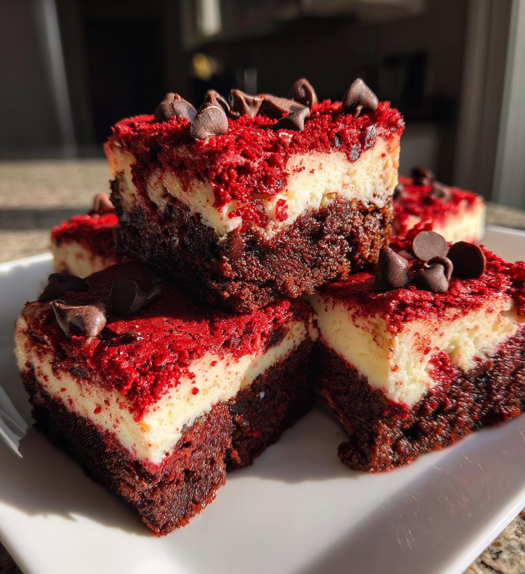 red velvet cheesecake brownie bars