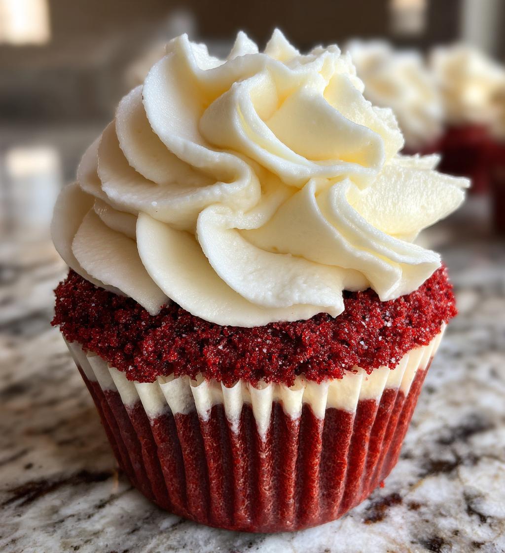 red velvet cheesecake cupcake - detail 1