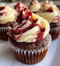 red velvet marble cupcakes