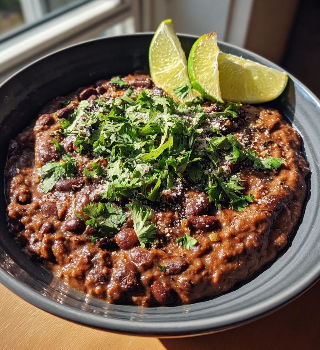 refried black beans recipe