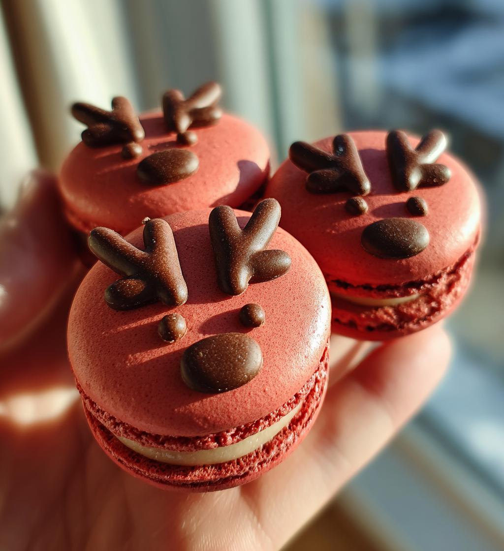 reindeer macarons