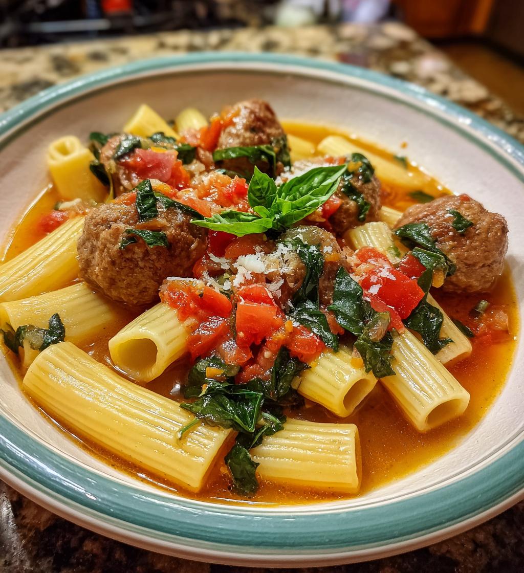 rigatoni meatball soup recipe