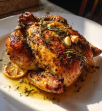 roasted chicken with garlic and herbs