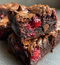 roasted chocolate cherry brownies