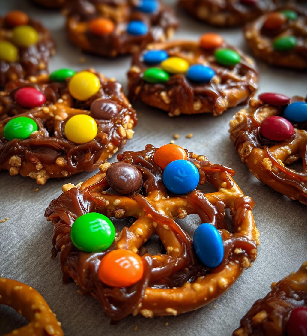 rolo pretzels with mm candies