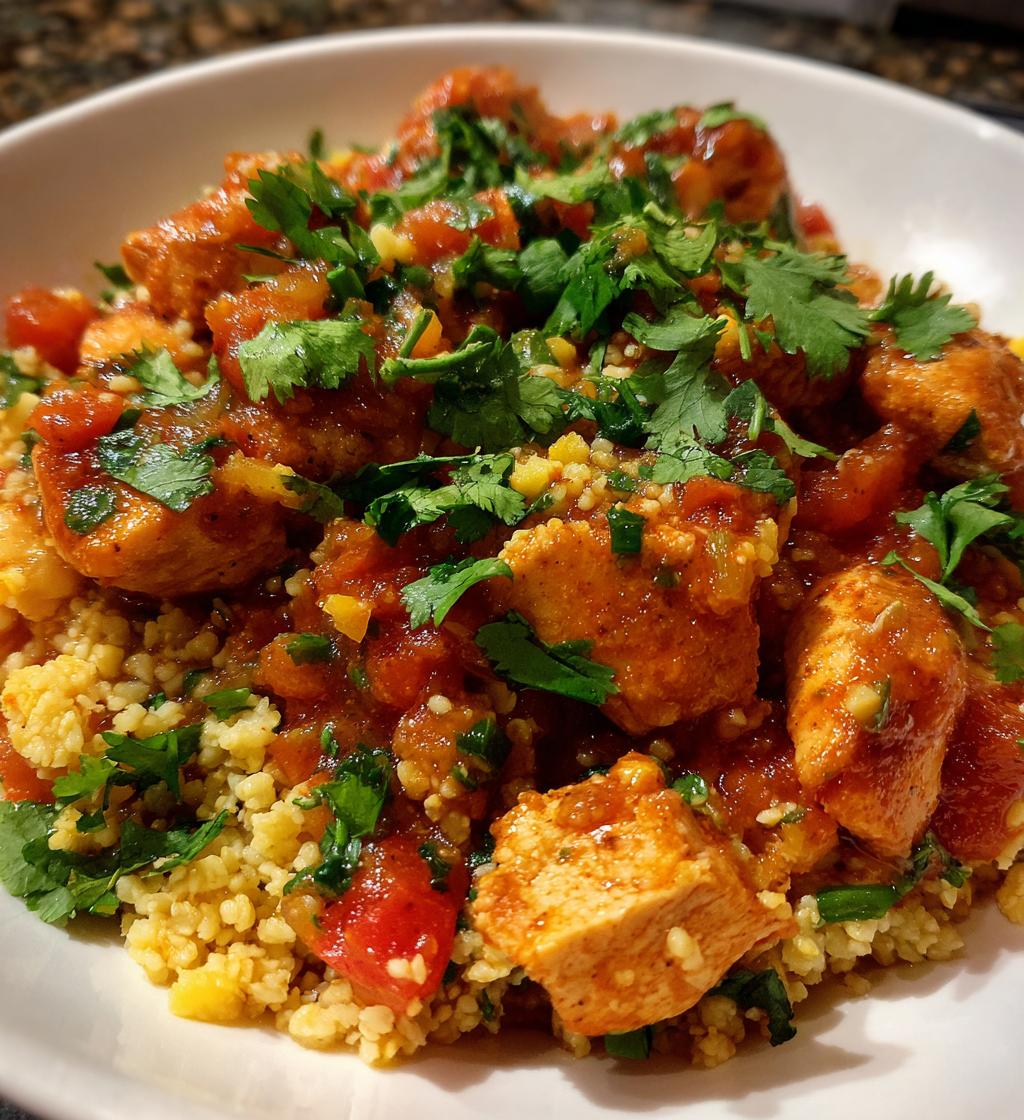 salsa chicken and cauliflower rice skillet - detail 1
