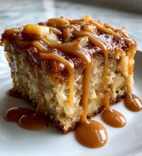 salted caramel apple sheet cake