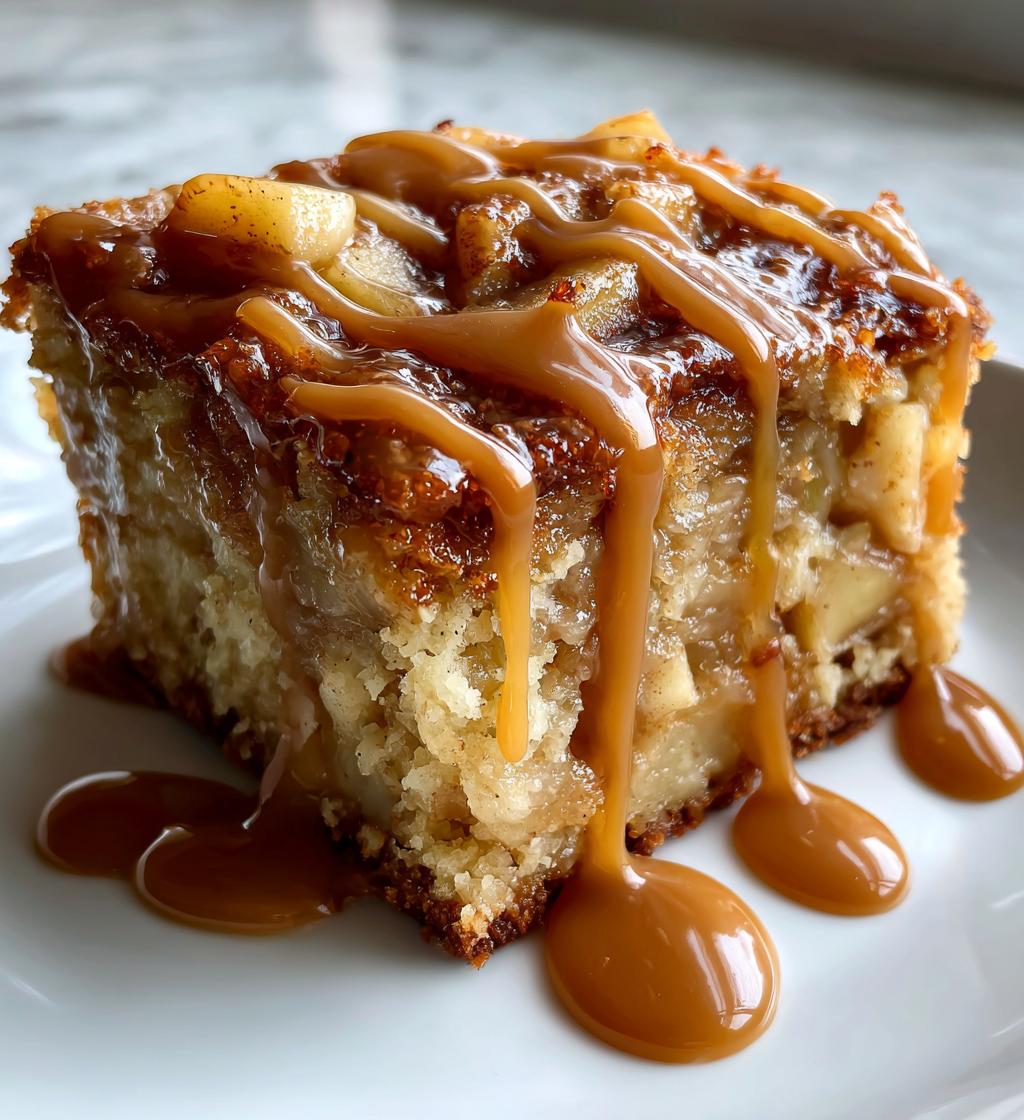 salted caramel apple sheet cake