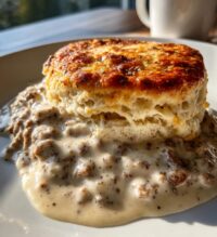 sausage gravy and biscuit pie