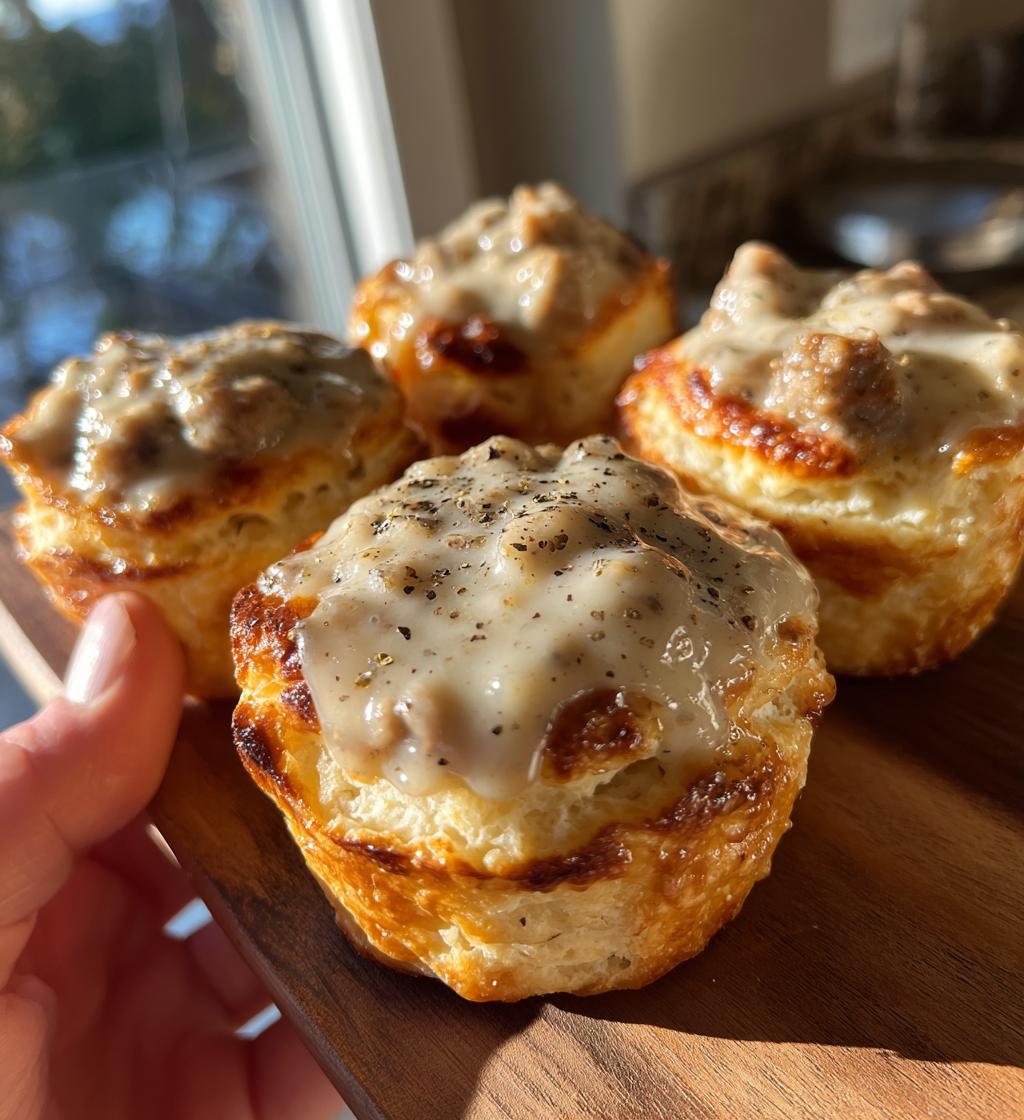 sausage gravy biscuit cups recipe - detail 1
