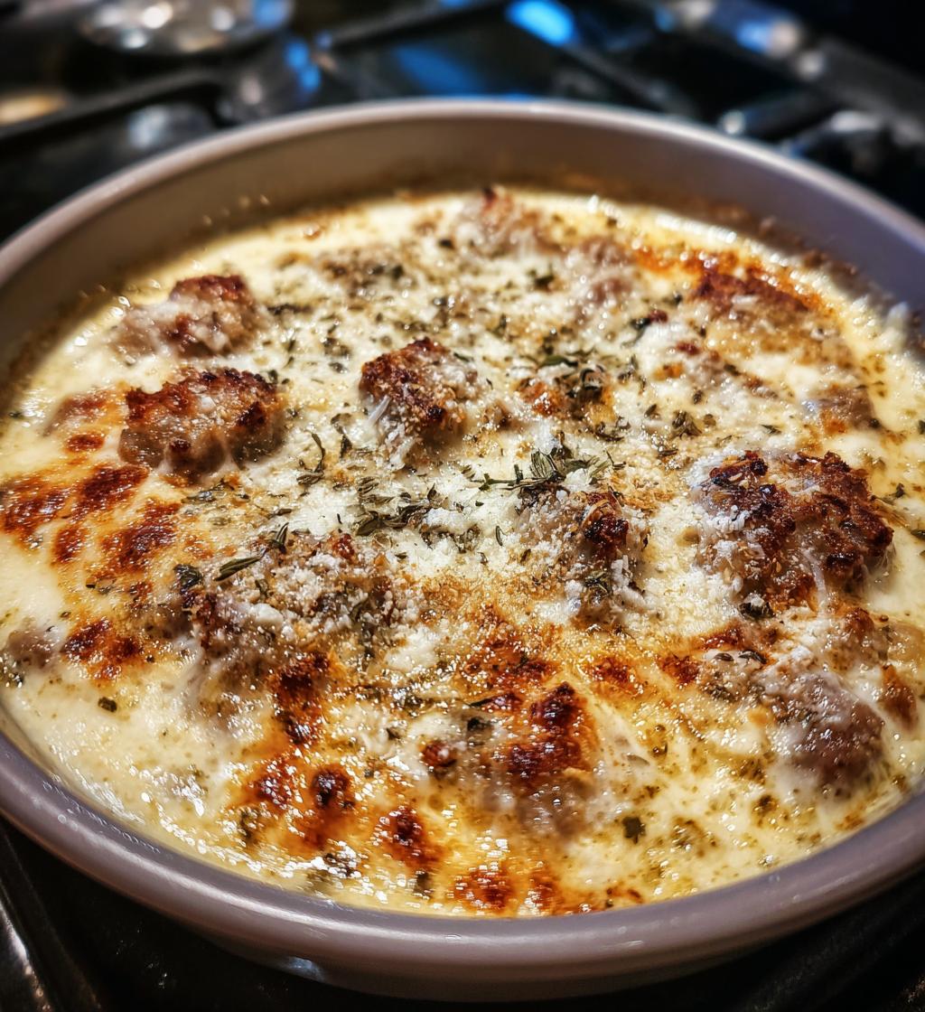 sausage parmesan cream cheese soup - detail 1