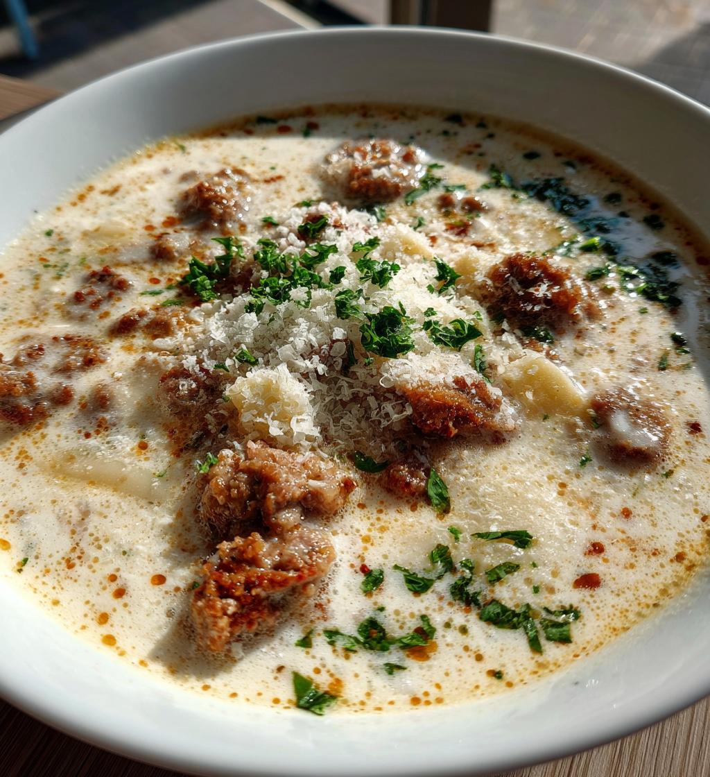 sausage parmesan cream cheese soup