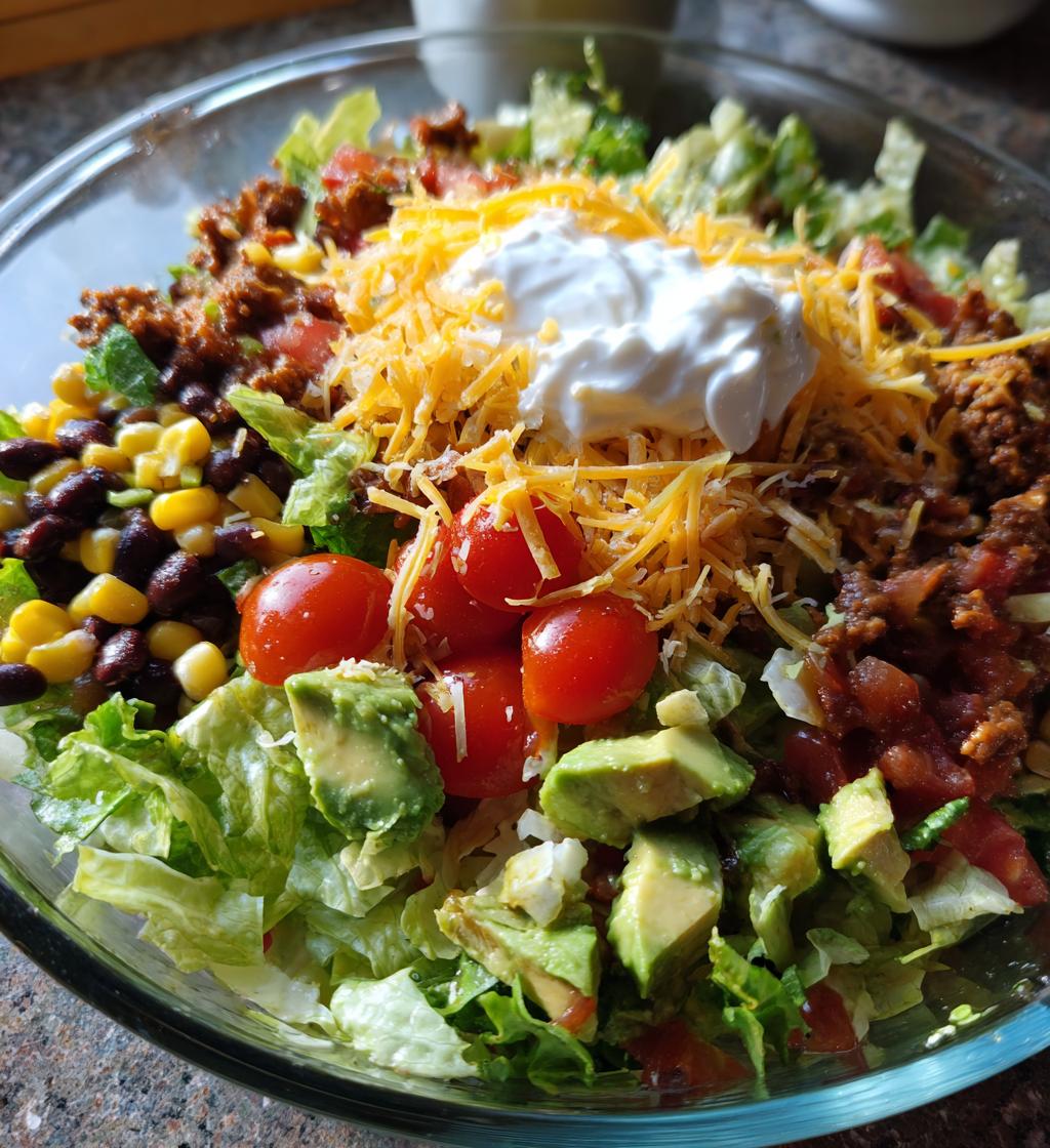 seven layer taco salad