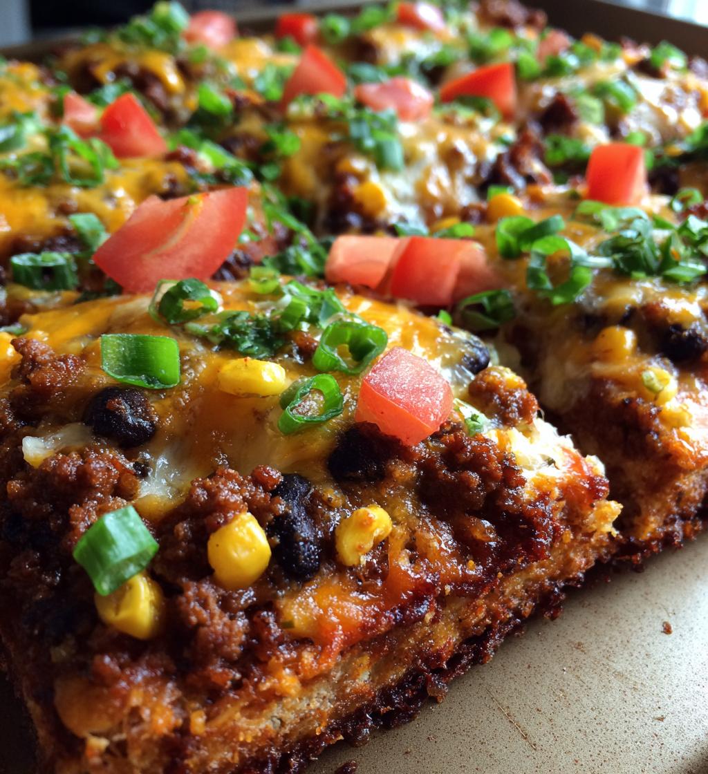 sheet pan taco pizza