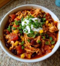 slow cooker buffalo chicken chili