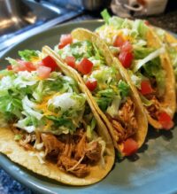 slow cooker cool ranch chicken tacos