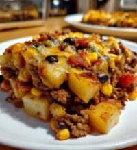 slow cooker cowboy potato casserole