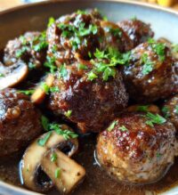 slow cooker salisbury steak meatballs