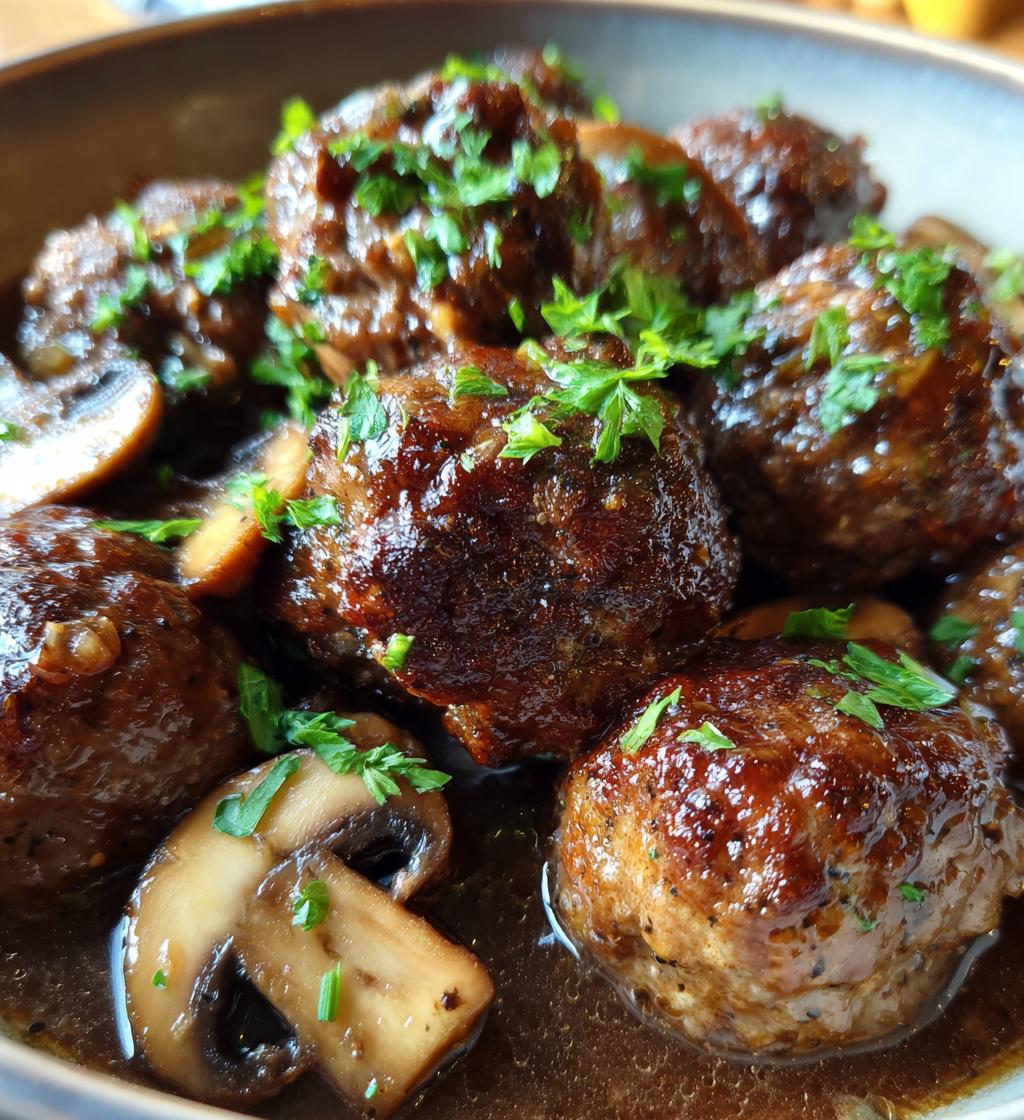 slow cooker salisbury steak meatballs