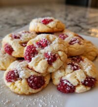 soft and chewy raspberry sugar cookies