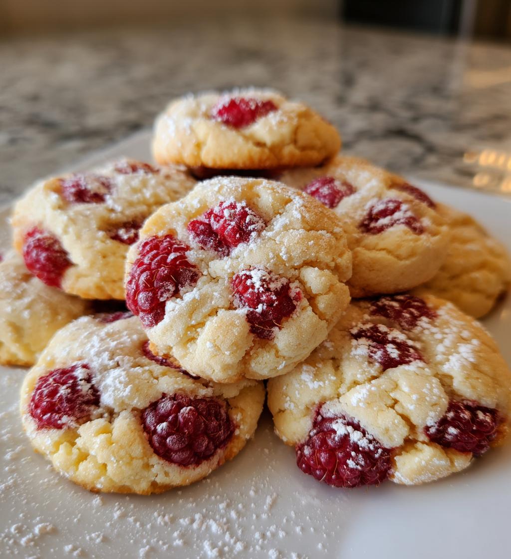 soft and chewy raspberry sugar cookies