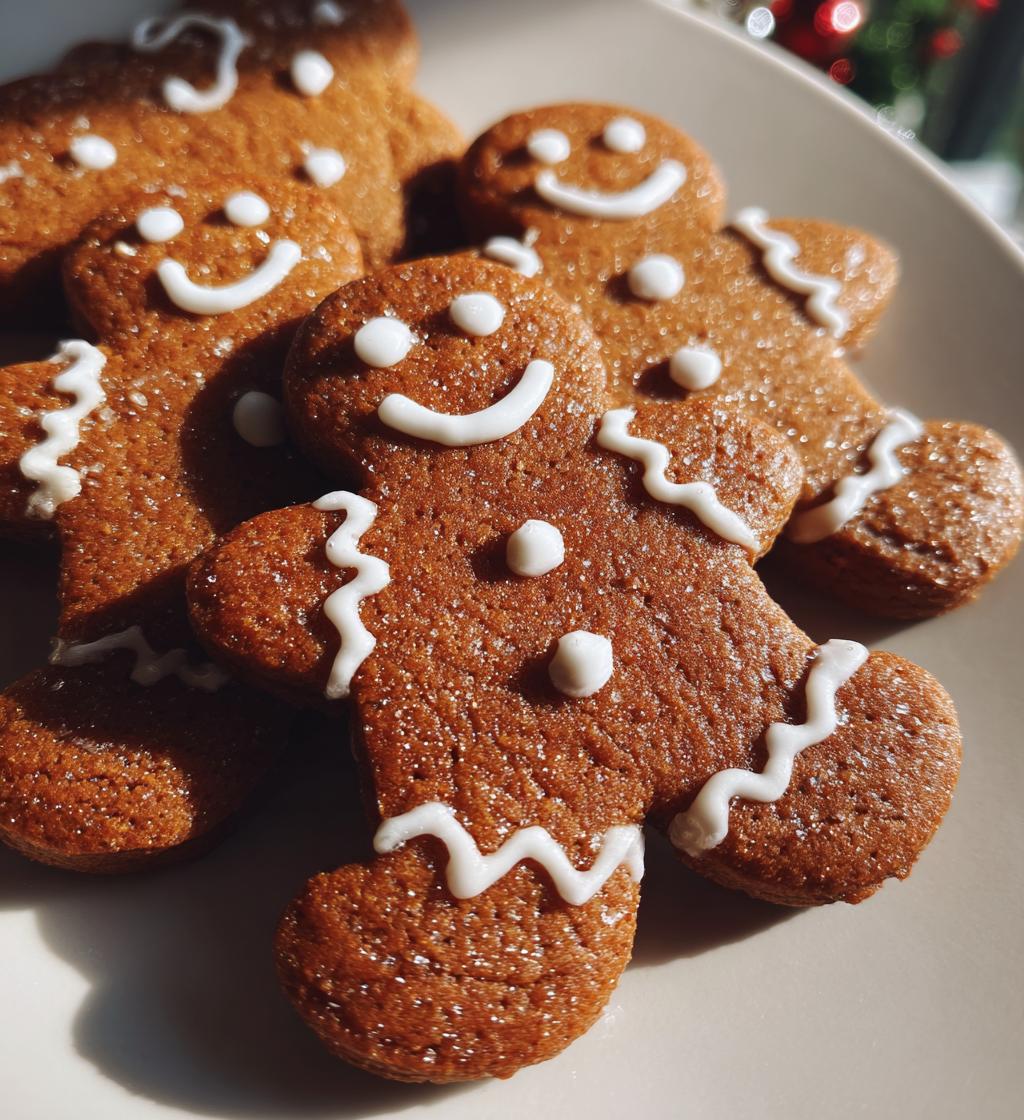 soft chewy gingerbread men cookies - detail 1