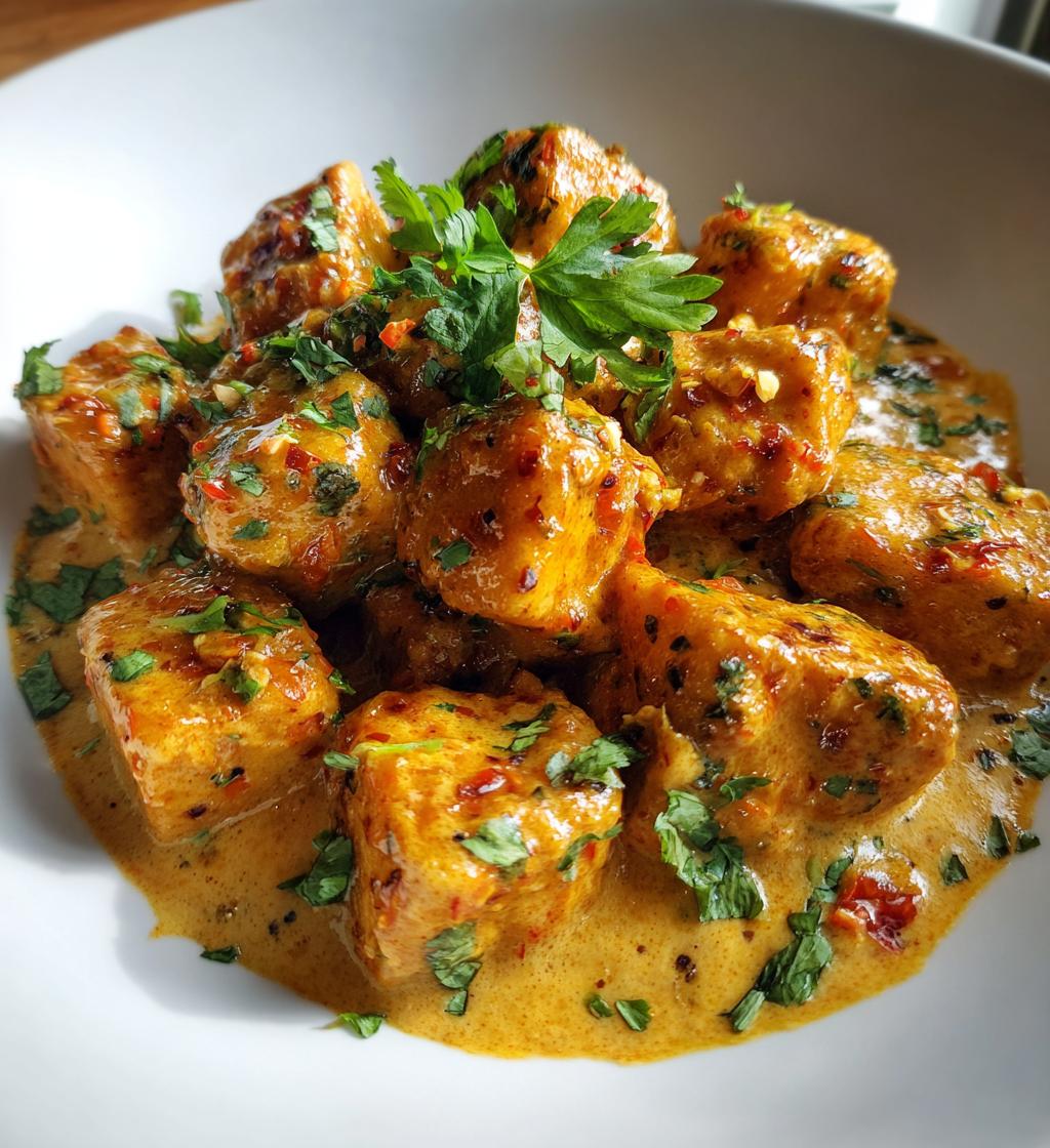 spicy tofu with creamy coconut sauce recipe - detail 1