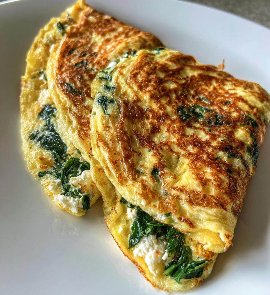 spinach and feta omelet