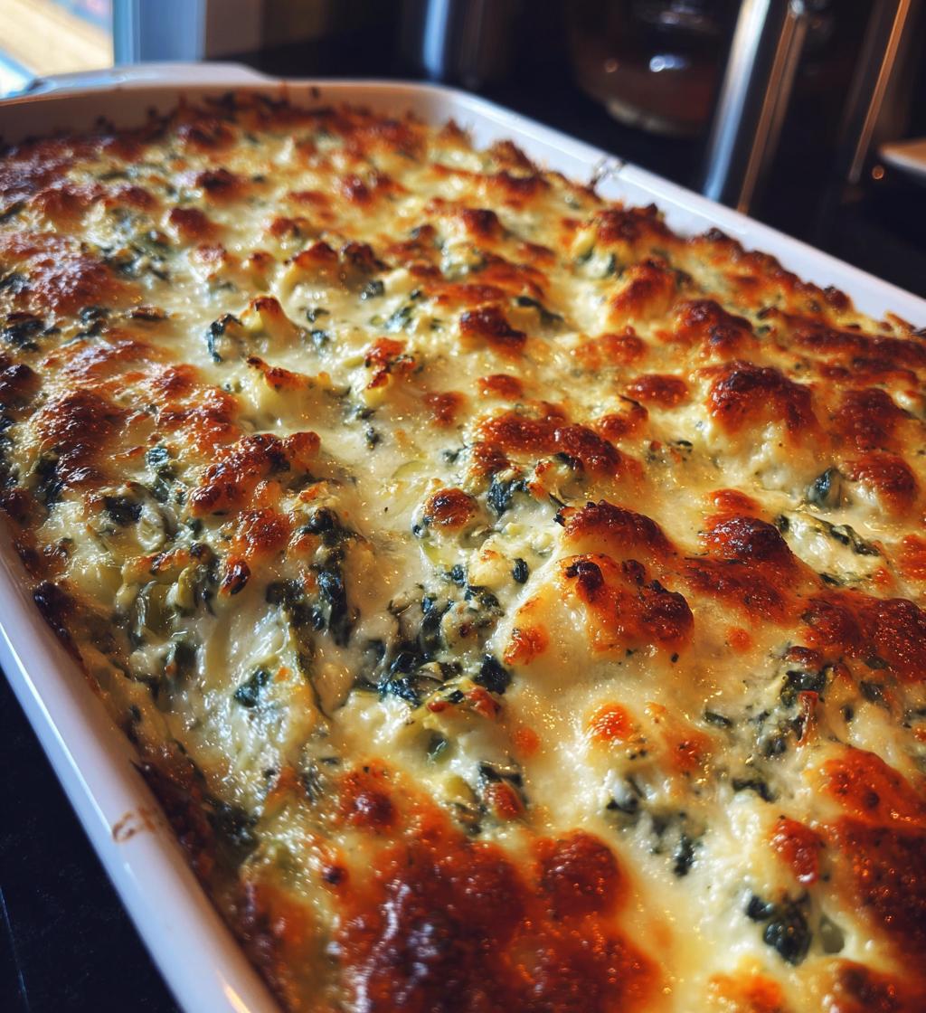 spinach artichoke dip - detail 1