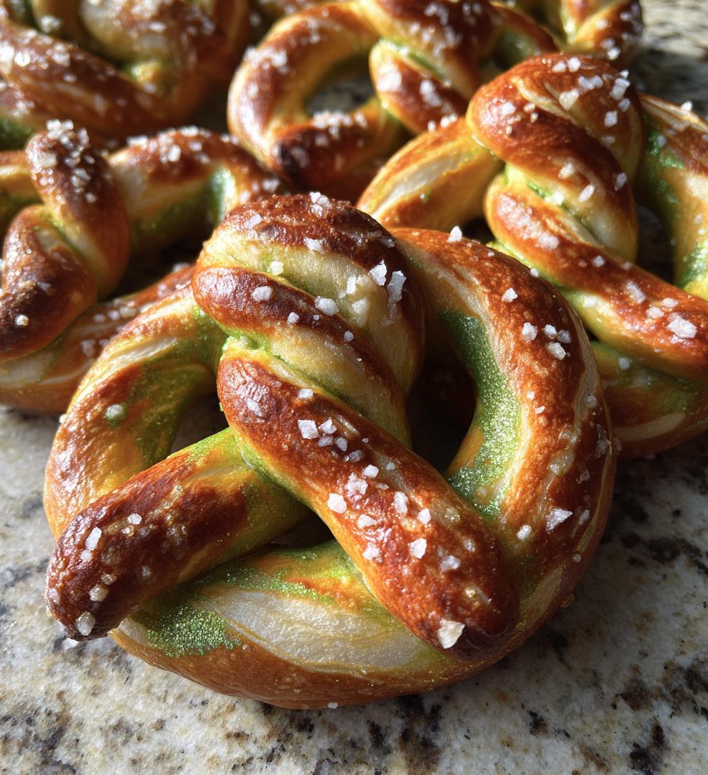 st patricks day pretzels - detail 1