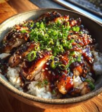 sticky chicken rice bowls