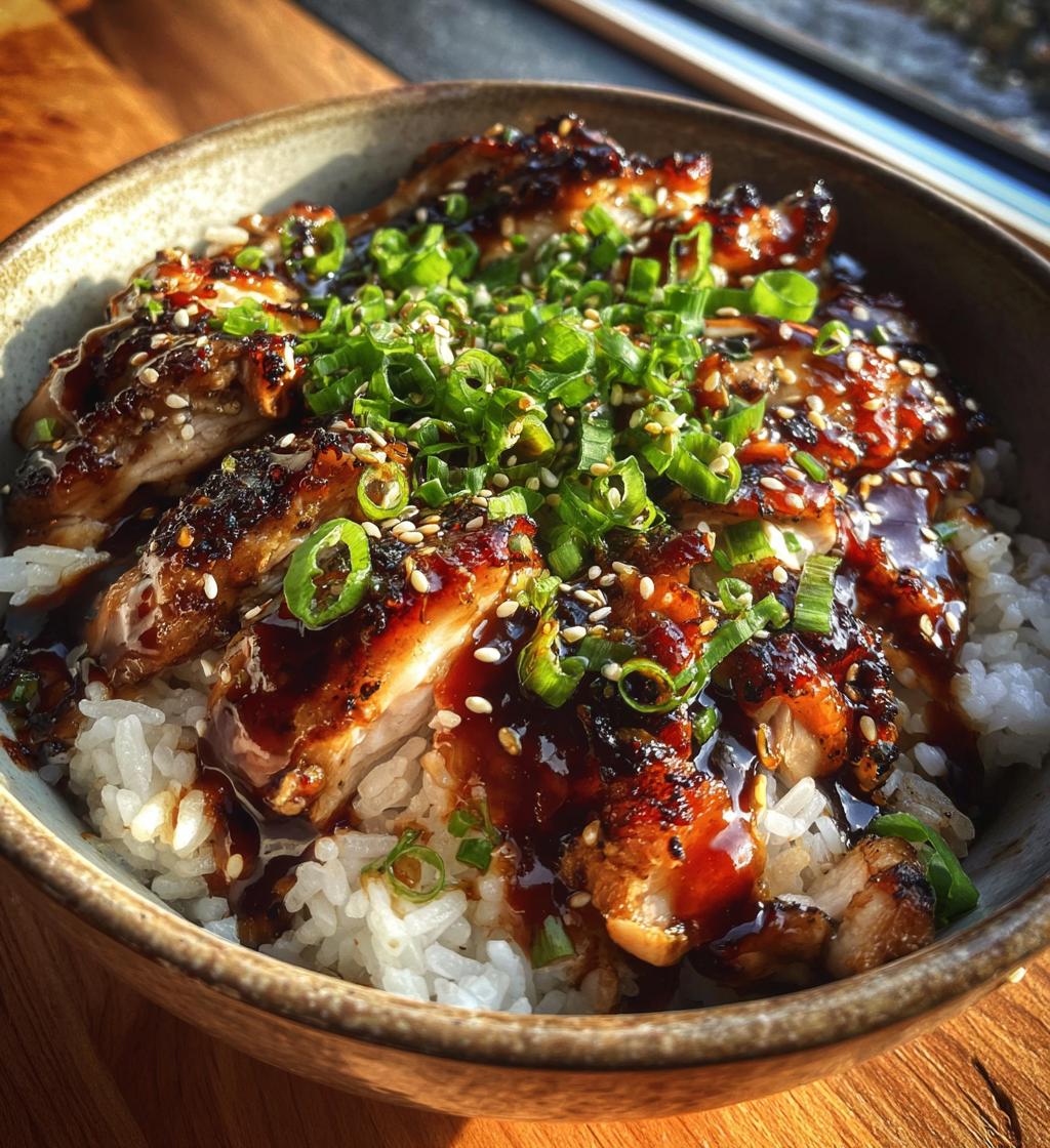 sticky chicken rice bowls