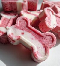 strawberry and yogurt frozen dog treats
