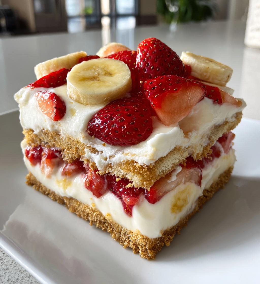strawberry banana pudding - detail 1