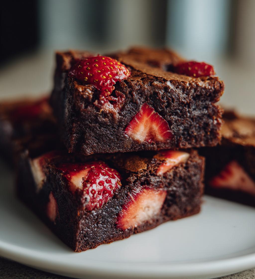 strawberry brownies