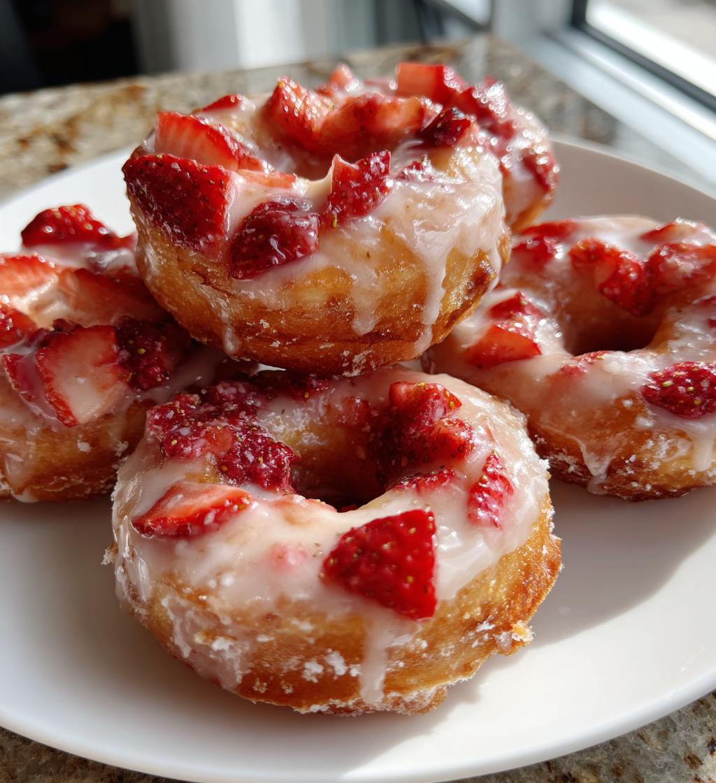 strawberry cake donuts