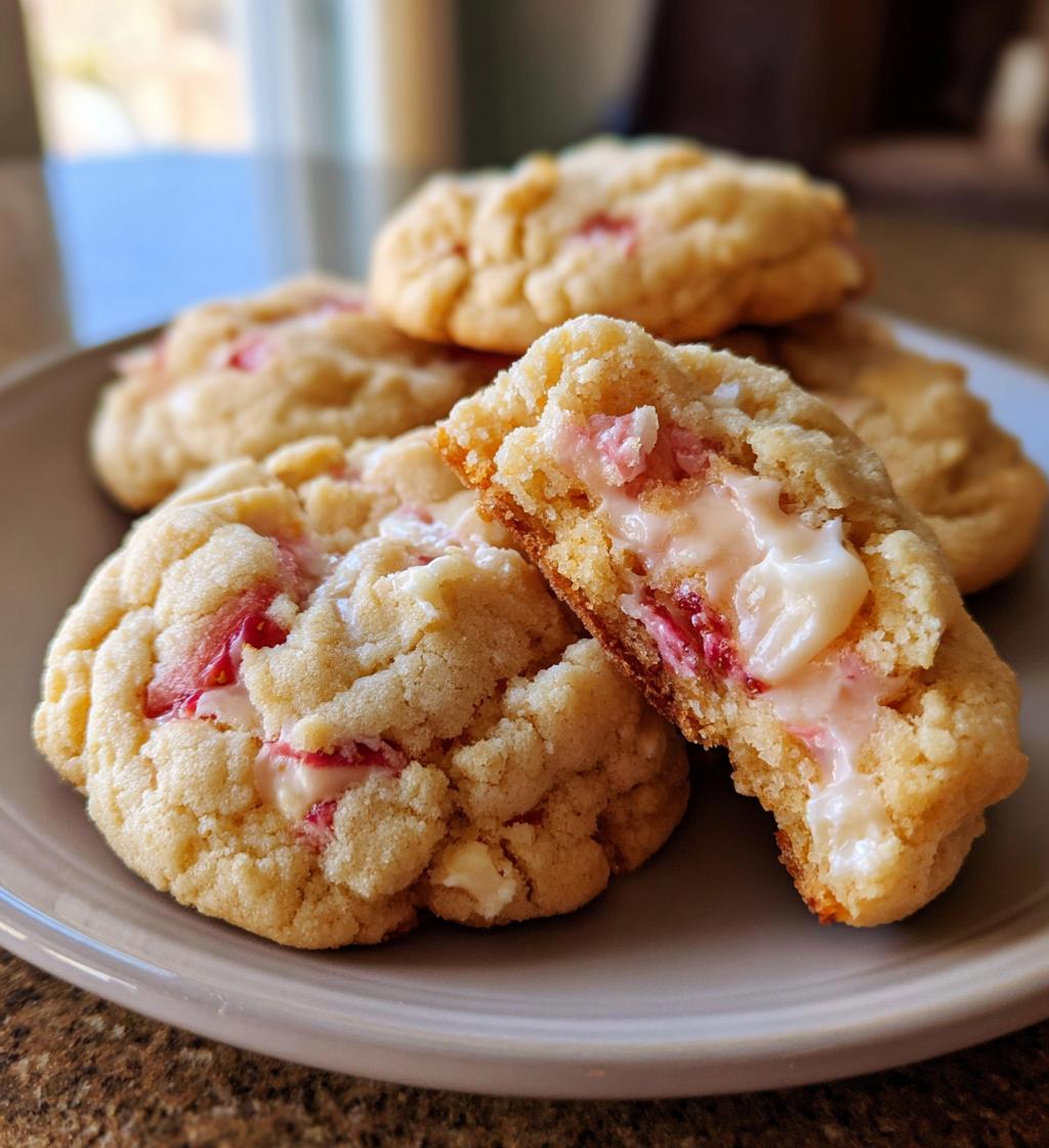 strawberry cheesecake cookies - detail 1