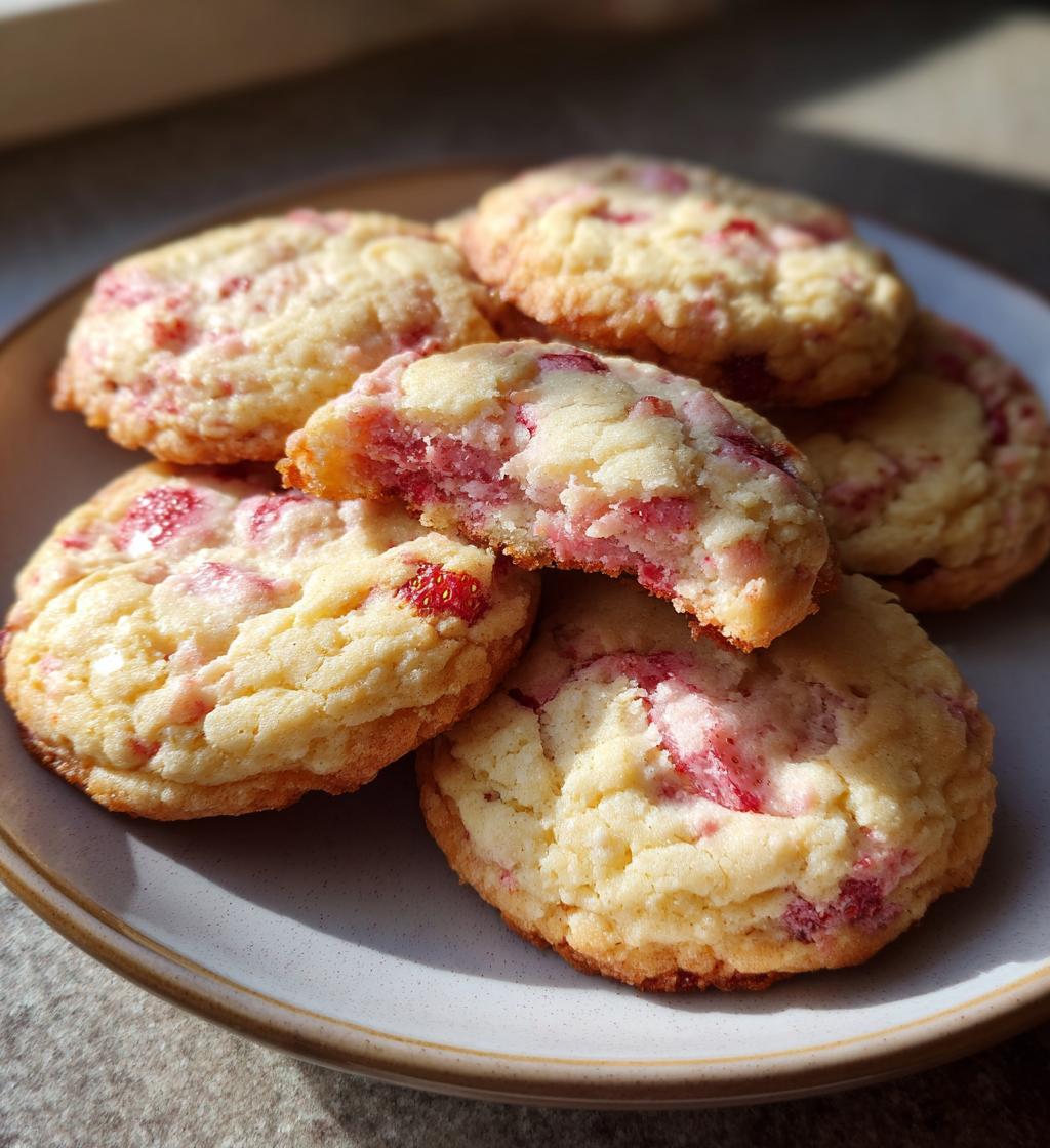 strawberry cheesecake cookies