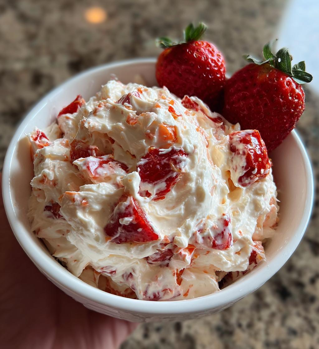 strawberry cheesecake dip - detail 1